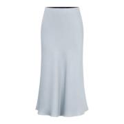 Elastische Taille Midi Slip Rok Drykorn , Blue , Dames