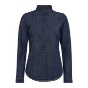 Denim Flip Shirt Donkerblauw MOS Mosh , Blue , Dames