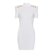 Korte gebreide jurk Balmain , White , Dames