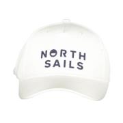 Stijlvolle witte baseballpet met logo North Sails , White , Heren