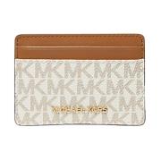 Signature Cardholder met Gouden Hardware Michael Kors , Beige , Dames