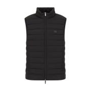 Polyester Puffer en Parka Jassen Emporio Armani , Black , Heren