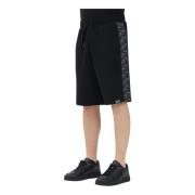 Sportieve Zwarte Shorts Lente Zomer Emporio Armani EA7 , Black , Heren