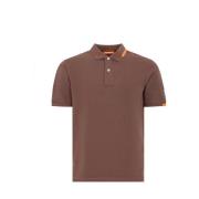 Polyester Polo Shirt Suns , Brown , Heren