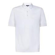 Witte Polo Shirt Katoen Piqué Herno , White , Heren