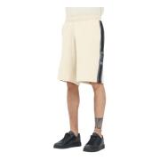 Beige Sporty Casual Shorts Emporio Armani EA7 , Beige , Heren