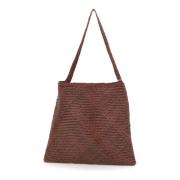 Tabak Leren Tote Tas Dragon Diffusion , Brown , Dames