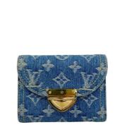 Pre-owned Denim wallets Louis Vuitton Vintage , Blue , Dames