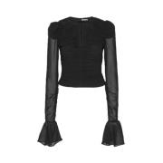 Polyester Tops en Tanktops Rotate Birger Christensen , Black , Dames