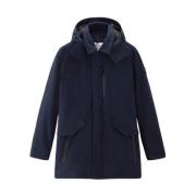 Polyester Jassen en Parka's Woolrich , Blue , Heren