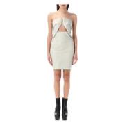 Geometrische Cutout Mini Jurk Rick Owens , Beige , Dames