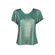 Gelamineerd Kruisrug T-Shirt Molly Bracken , Green , Dames