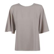 Blauwe satijnen blouse met korte mouwen P.a.r.o.s.h. , Gray , Dames