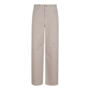 Neutrale Crop Jeans voor Vrouwen Max Mara Weekend , Beige , Dames