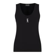 Zwarte Top voor Stijlvolle Look Emporio Armani , Black , Dames