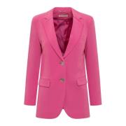 Klassieke Blazer met Reverskraag Michael Kors , Pink , Dames