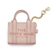 Roze Leren Sleutelhanger met Gouden Ketting Marc Jacobs , Pink , Dames