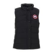 Zwarte Freestyle Vest met Veren Vulling Canada Goose , Black , Dames