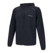 Zwarte Tech Nylon Windbreaker Jas Columbia , Black , Heren