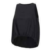 Navy Blue Mouwloze Blouse Herno , Blue , Dames