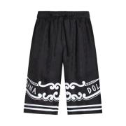 Shorts met elastische trekkoord en gestreepte rand Dolce & Gabbana , B...