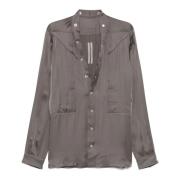 Larry Fogpocket Shirt Bruin Rick Owens , Brown , Heren