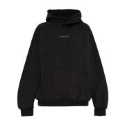 Zwarte Sweatshirt met Rhinestone Details Balenciaga , Black , Dames