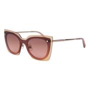 Bruine Plastic Dames Zonnebril Swarovski , Brown , Dames