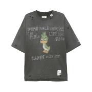 Antracietgrijze Slogan Print T-shirt Mihara Yasuhiro , Gray , Heren