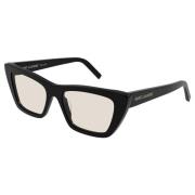 Zwart/Lichtgeel Zonnebril SL 276 Mica Saint Laurent , Black , Dames