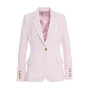 Roze Blazer met Metalen Details Elisabetta Franchi , Pink , Dames