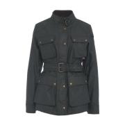 Elegante Zwarte Gewaxte Jas Belstaff , Black , Dames