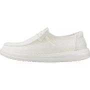 Wendy Eyelet Lace Schoenen Hey Dude , White , Dames