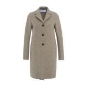 Grijze Enkellange Wollen Jas Aw24 Harris Wharf London , Beige , Dames