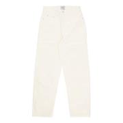 Geborduurde Denim Broek Creme Arte Antwerp , Beige , Heren