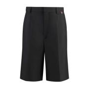 Zwarte Bermuda Shorts Stijlvolle Zomeruitjes Gucci , Black , Heren