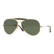 Goud Klassiek Groen Zonnebril Outdoorsman II Ray-Ban , Yellow , Unisex