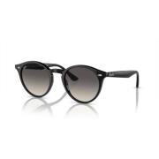 Round Zonnebril Zwart/Grijs Getint Ray-Ban , Black , Heren