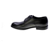 Zwarte leren Derby schoenen Exton , Black , Heren