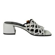 Leren Sandalen Sergio Rossi , White , Dames