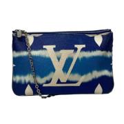 Pre-owned Leather wallets Louis Vuitton Vintage , Blue , Dames