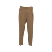 Beige Geplooide Broek Stijlvolle Herenmode Briglia , Beige , Heren