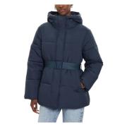 Blauwe Coltrui Hoodie met Zakken Calvin Klein Jeans , Blue , Dames