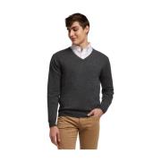 Wol en kasjmier V-hals trui Brooks Brothers , Gray , Heren