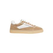 Beige Leren Sneakers met Uniek Hiel Detail Copenhagen Shoes , Beige , ...