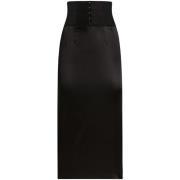 Zwarte Rechte Zoom Rok Dolce & Gabbana , Black , Dames