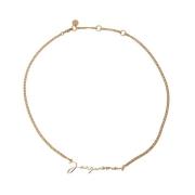 Gouden Logo Plaque Armband Jacquemus , Yellow , Dames