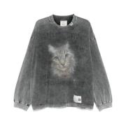 Antracietgrijze Crew Neck Sweater Mihara Yasuhiro , Gray , Heren