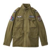 Combat gevoerde jas met patchdetail Ralph Lauren , Green , Heren