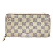 Pre-owned Canvas wallets Louis Vuitton Vintage , White , Dames